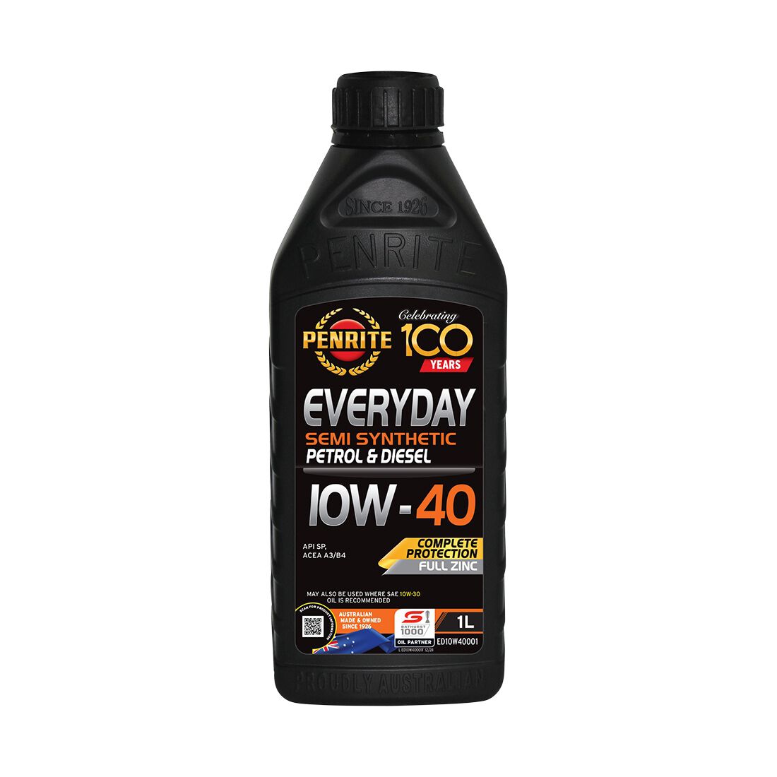 Penrite Semi Synthetic Everyday Engine Oil - 10W-40 1 Litre, , scaau_hi-res
