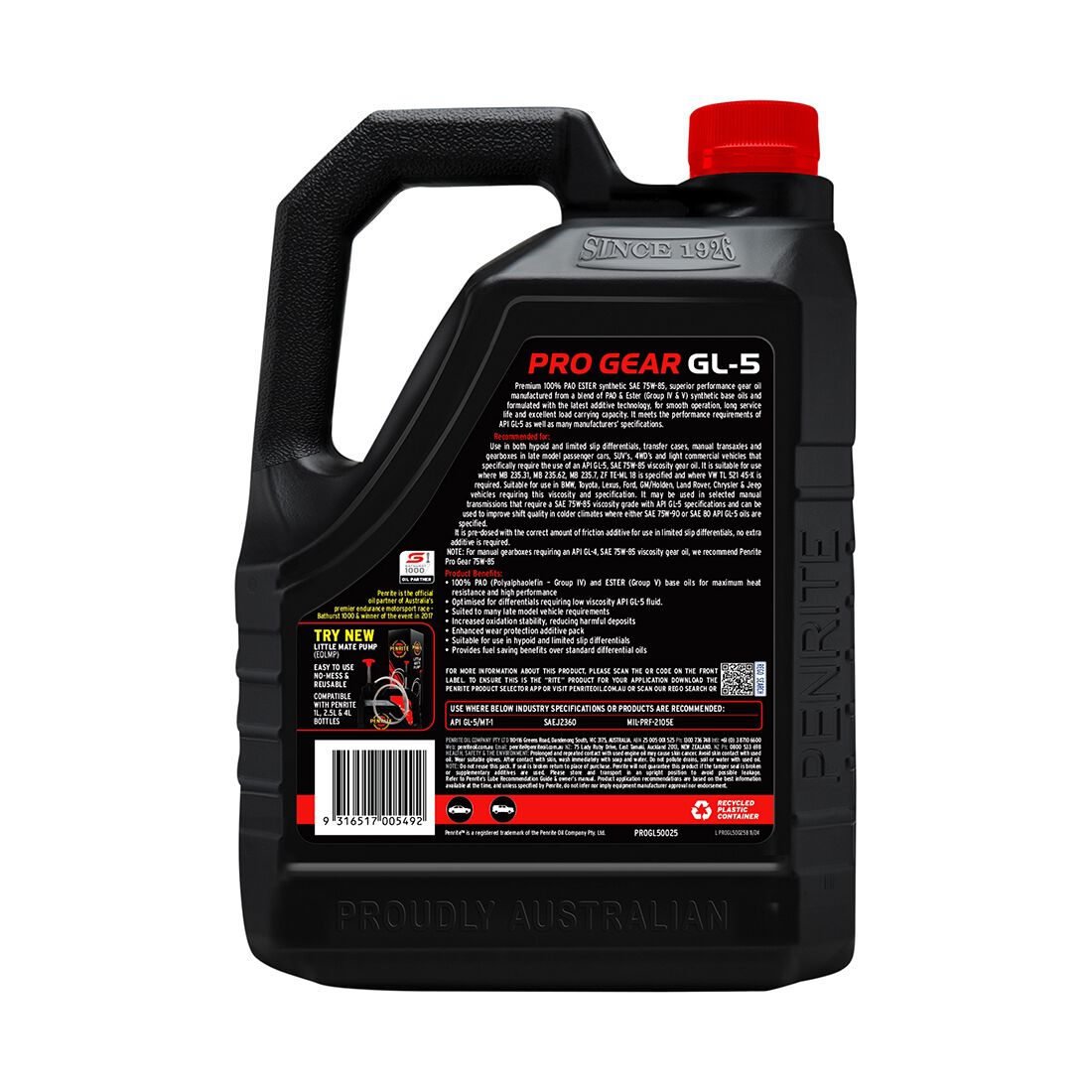 Penrite Pro Gear GL-5 75W-85 2.5 Litre, , scaau_hi-res