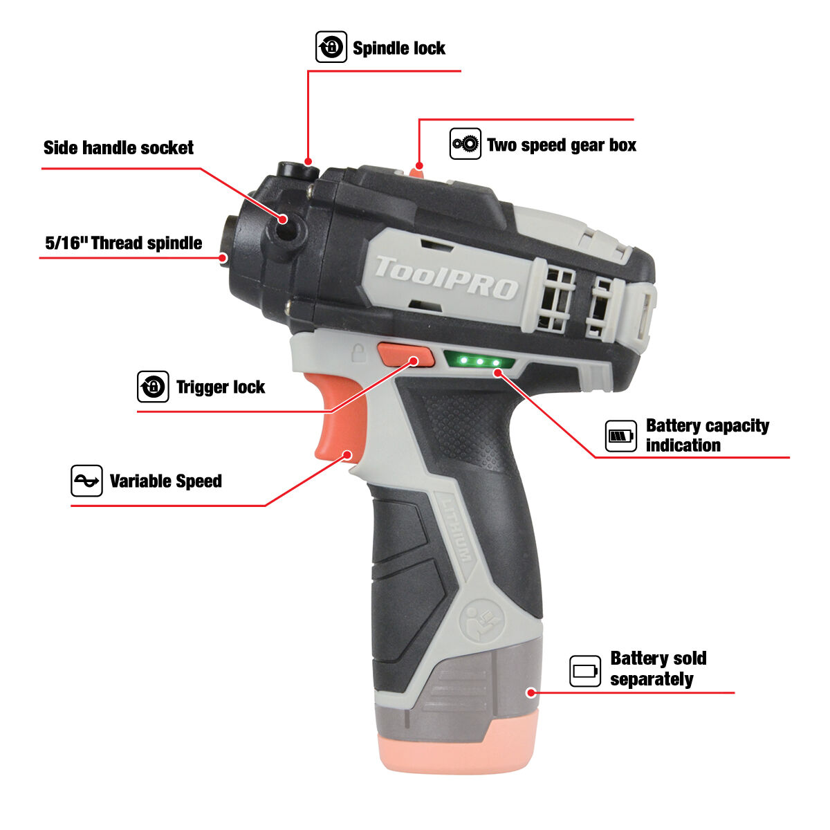 ToolPRO 12V 2 Speed Polisher Skin, , scaau_hi-res