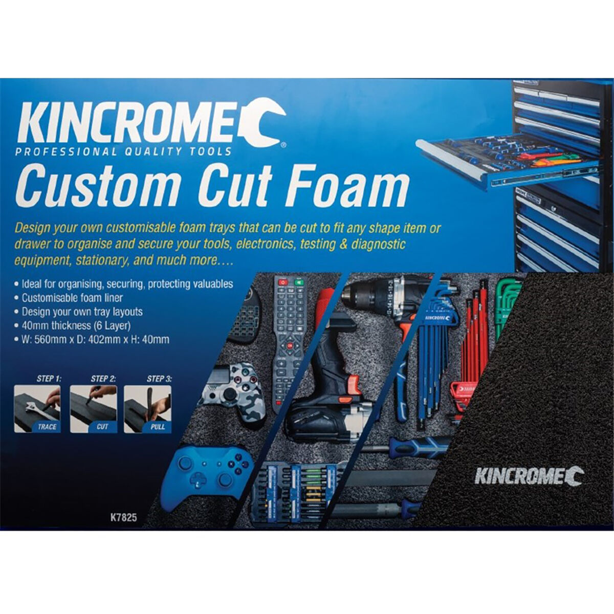 Kincrome Custom Cut EVA Foam 560 x 402 x 40mm, , scaau_hi-res
