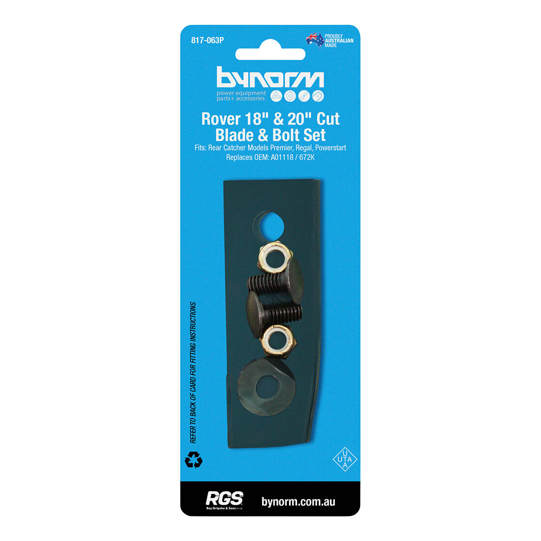 Bynorm Blade and Bolt Set to Suit Rover, , scaau_hi-res