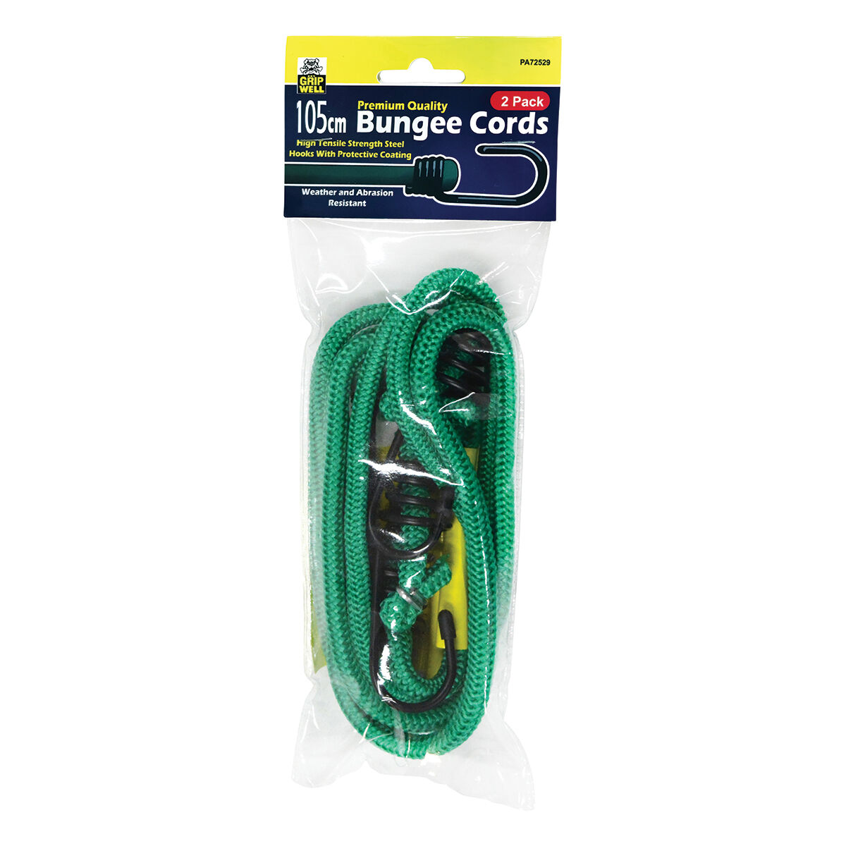 Gripwell Metal Hook Bungee Cord - 105cm, 2 Pack, , scaau_hi-res