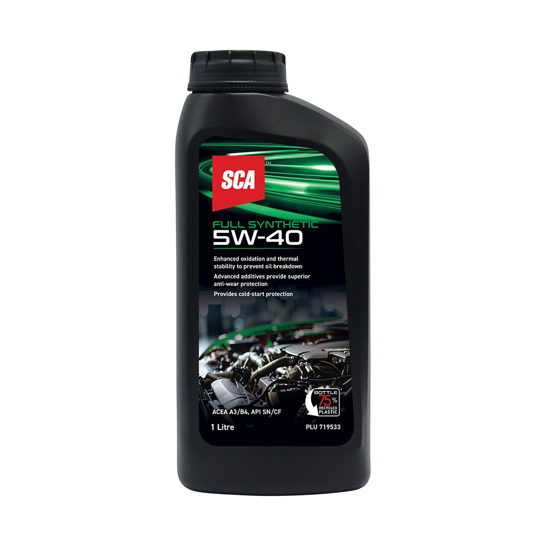 SCA Full Synthetic Engine Oil 5W-40 A3/B4 1 Litre, , scaau_hi-res