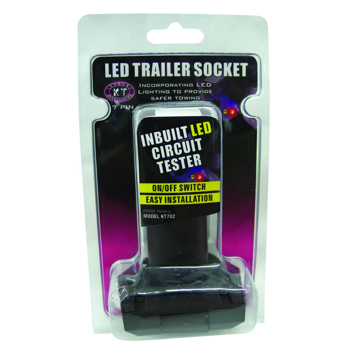 KT Cables LED 7 Pin Trailer Socket Small Round, , scaau_hi-res