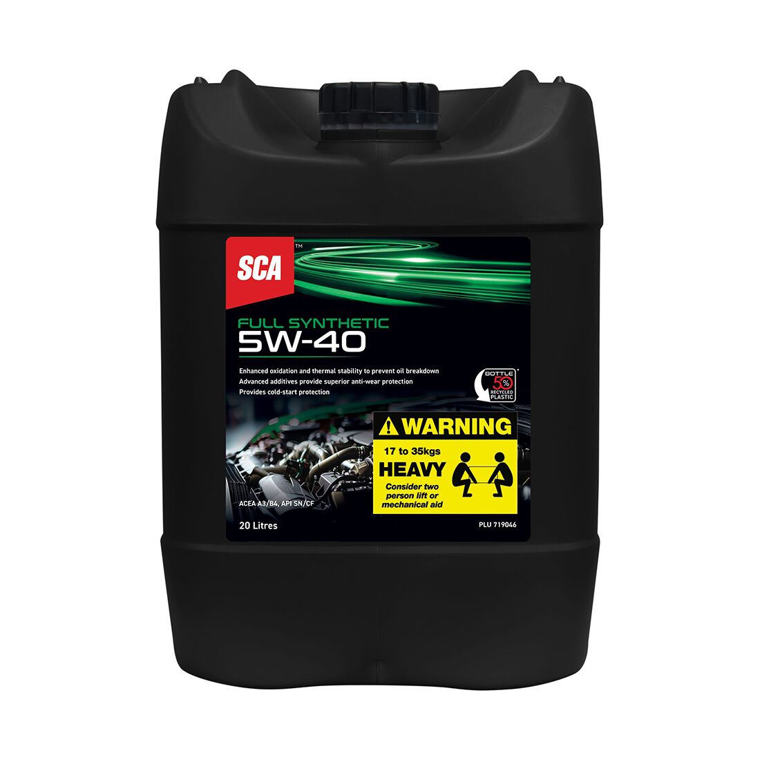 SCA Full Synthetic Engine Oil 5W-40 A3/B4 20 Litre, , scaau_hi-res