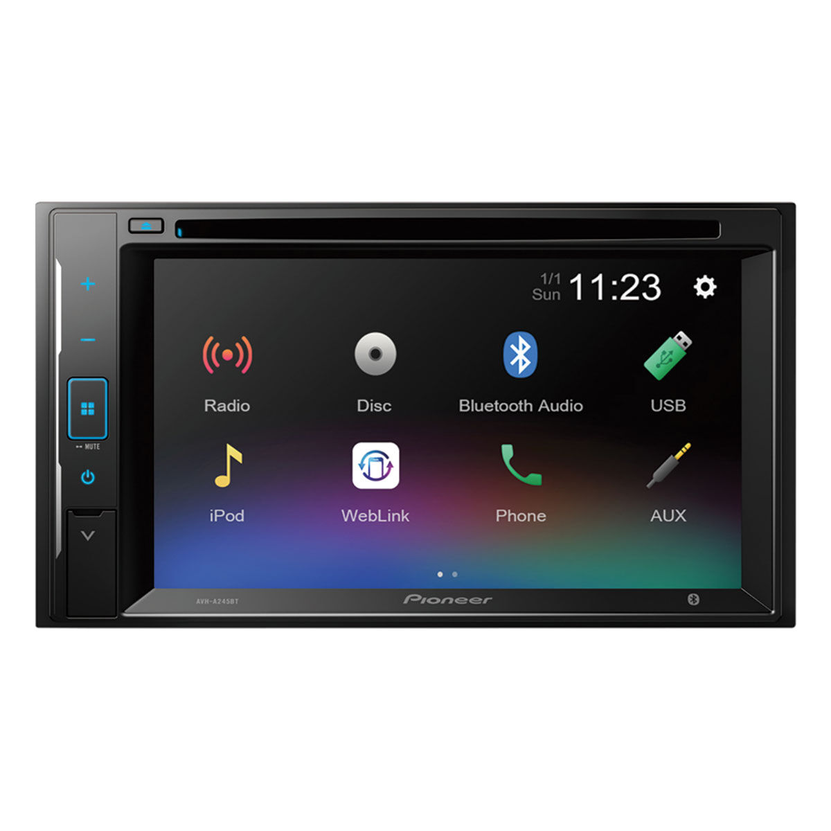 Pioneer AVH-A245BT Double DIN Touchscreen Head Unit, , scaau_hi-res