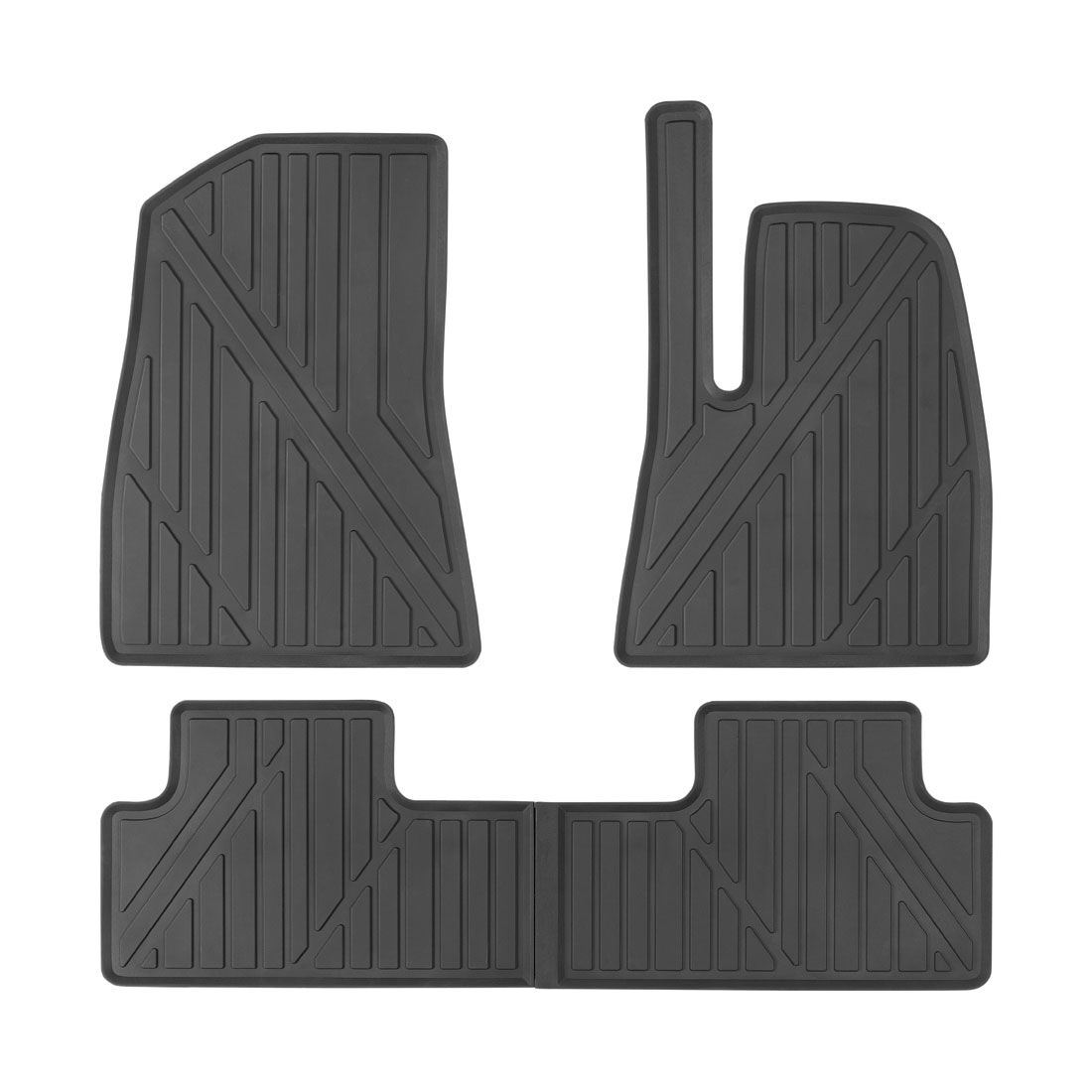 SCA Rubber Car Floor Mats - Front/Rear, Tesla Model 3 2019-23, Black, , scaau_hi-res