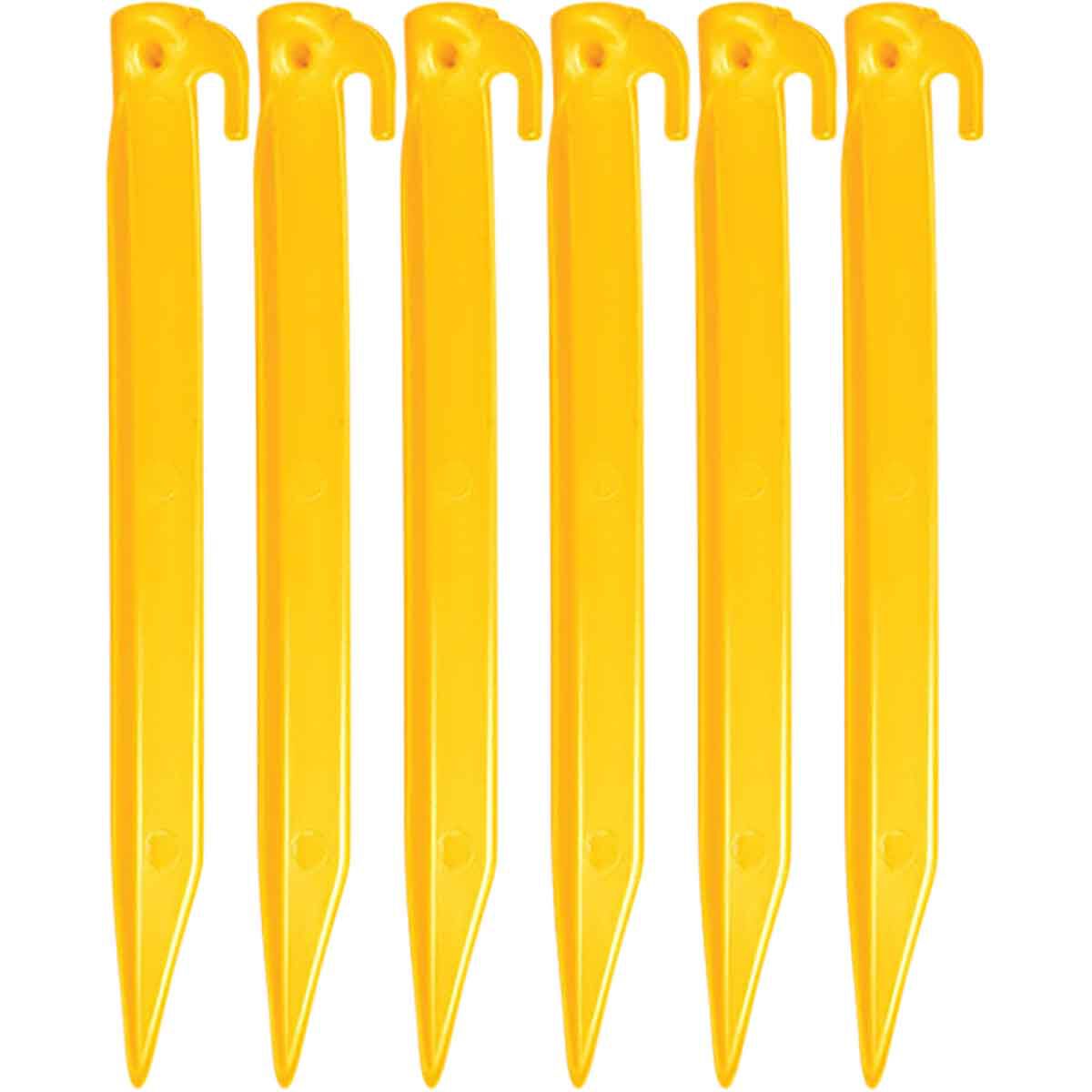 Ridge Ryder Tent Pegs - Plastic, 225mm , 6 Pack, , scaau_hi-res