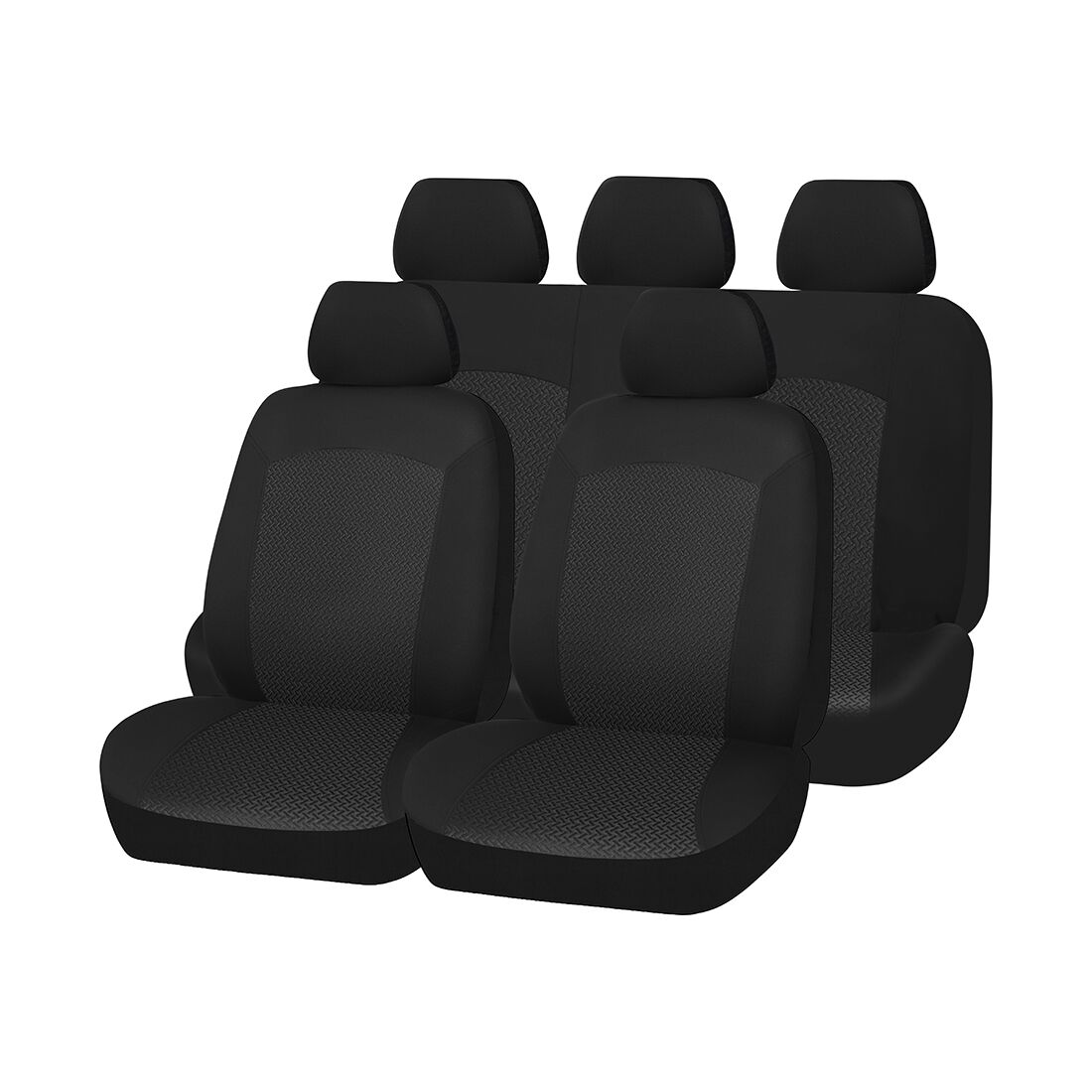 SCA Jacquard Seat Cover Pack Black Adjustable Headrests Airbag Compatible 30&06H SAB, , scaau_hi-res