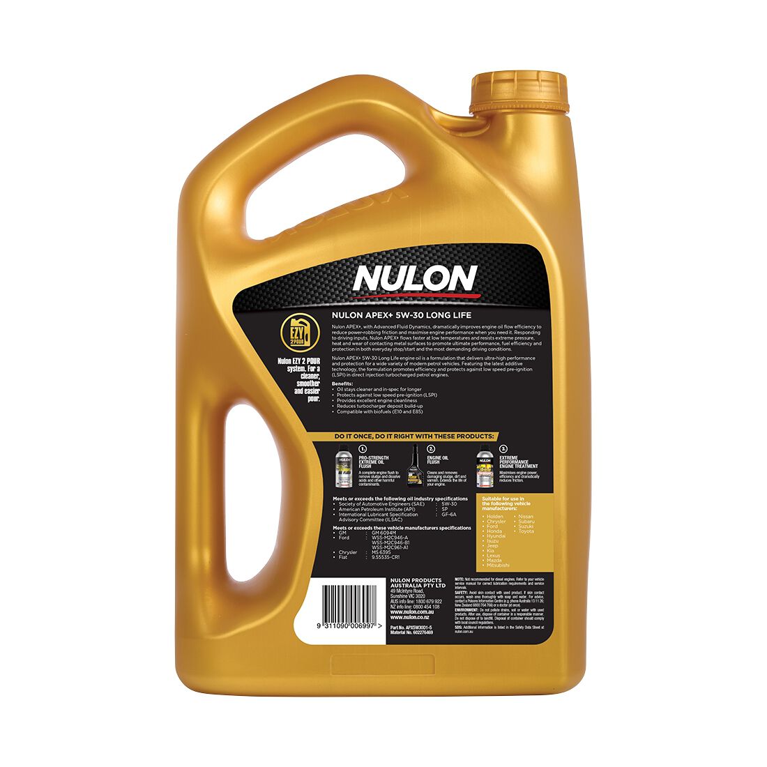 Nulon Apex+ 5W-30 Long Life 5 Litre, , scaau_hi-res