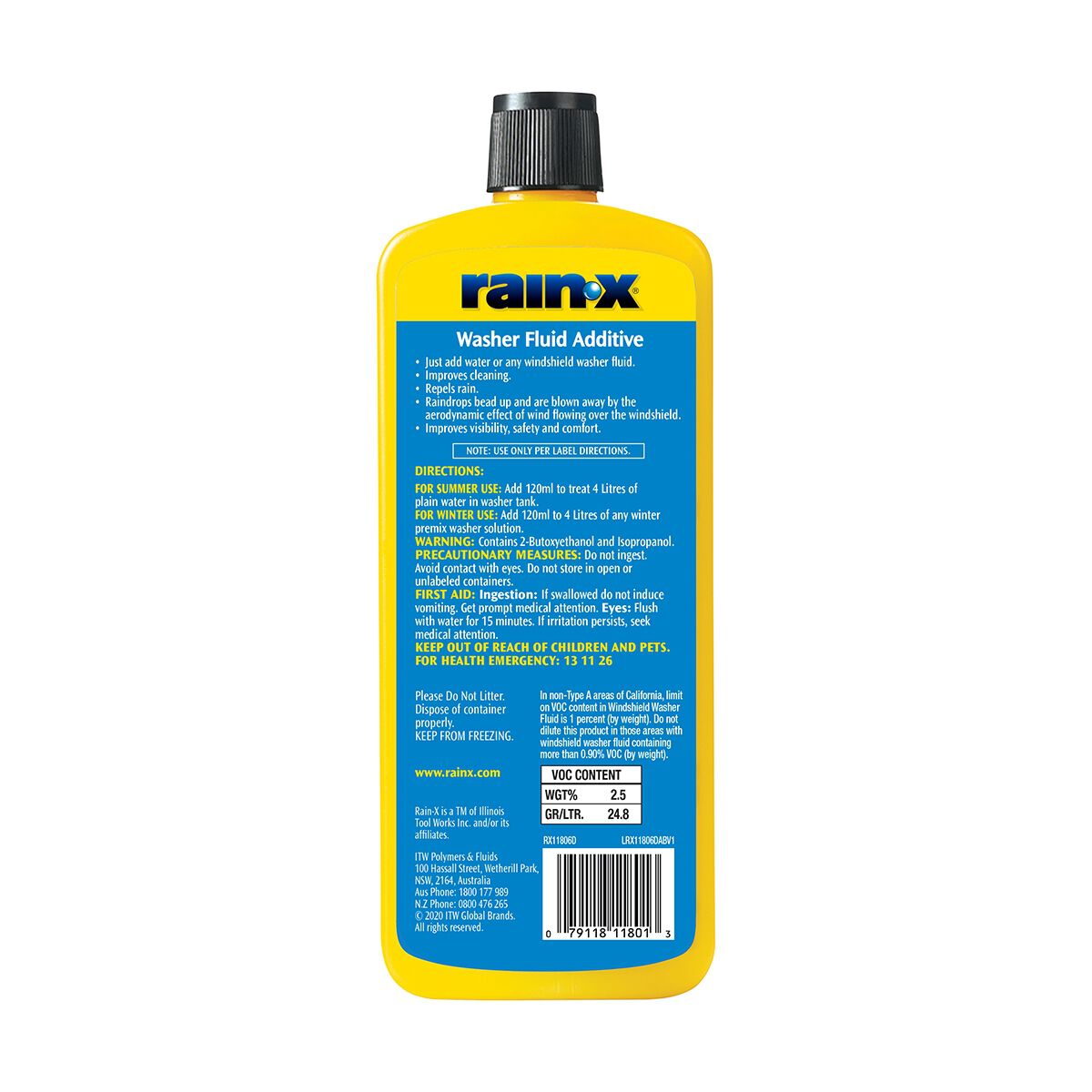 Rain-X Windscreen Washer Additive 500mL, , scaau_hi-res