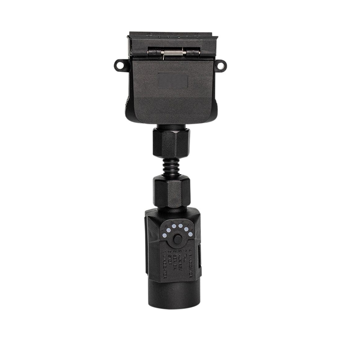 SCA Trailer Adaptor 7 Pin Large Round Socket To 7 Pin Flat Plug LED, , scaau_hi-res