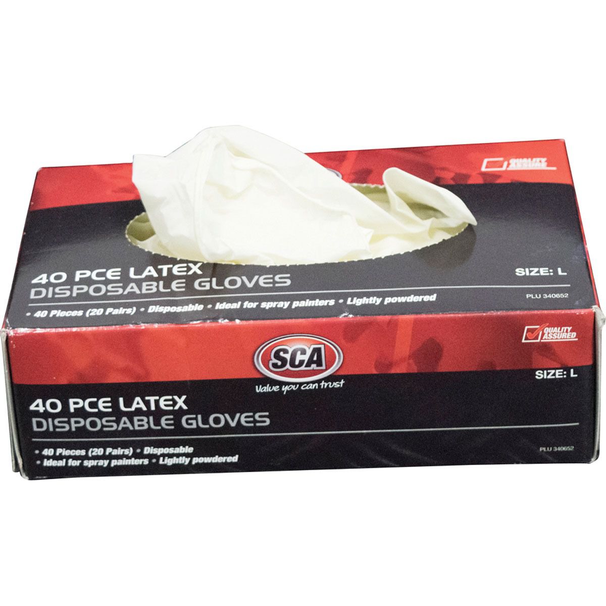 SCA Work Gloves - Latex, Large, 40 Pack, , scaau_hi-res