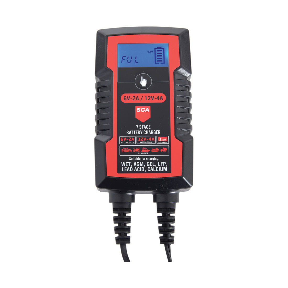 SCA 7 Stage Battery Charger 6/12V 2/4 Amp, , scaau_hi-res