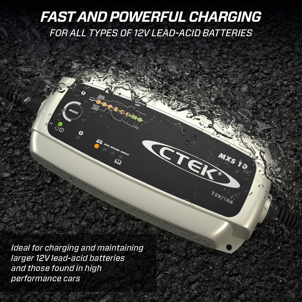CTEK Battery Charger 12V 10 Amp 8 Stage - MXS10, , scaau_hi-res