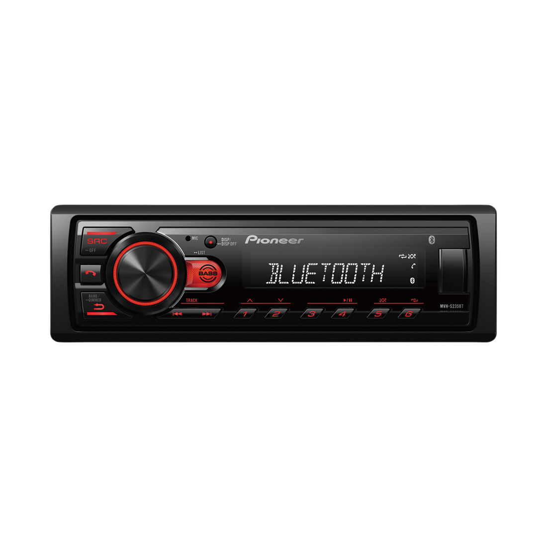 Pioneer MVH-S235BT Single DIN Head Unit With Bluetooth, , scaau_hi-res