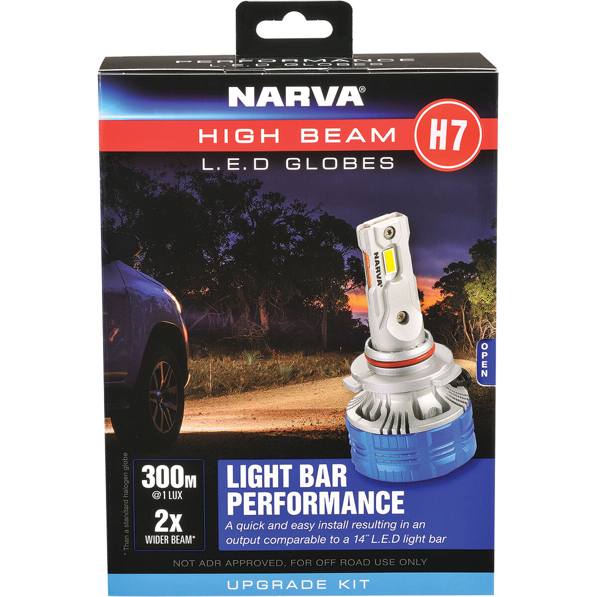 Narva LED Headlight Kit - H7, 12/24V, 18447H, , scaau_hi-res