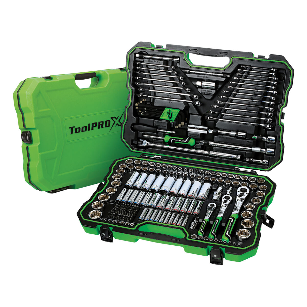 ToolPRO-X Tool Kit 1/4" 3/8" & 1/2" Drive Metric/SAE 228 Piece, , scaau_hi-res