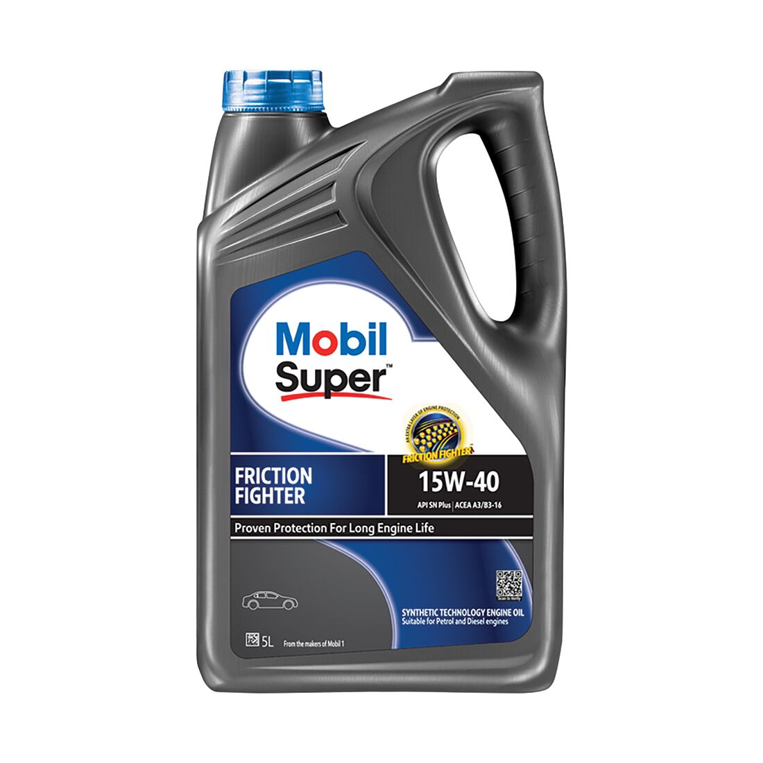 Mobil Super Friction Fighter 15W-40 5 Litre, , scaau_hi-res