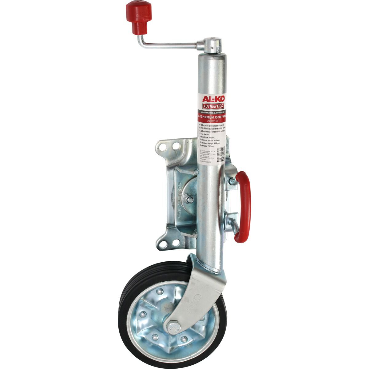 AL-KO 8 Inch Swivel Premium Jockey Wheel, , scaau_hi-res