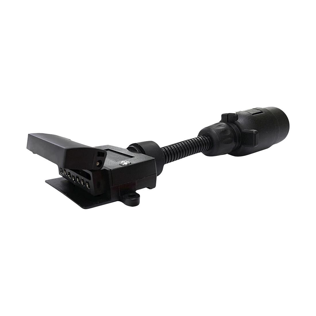 SCA Trailer Adaptor 7 Pin Large Round Socket To 7 Pin Flat Plug, , scaau_hi-res
