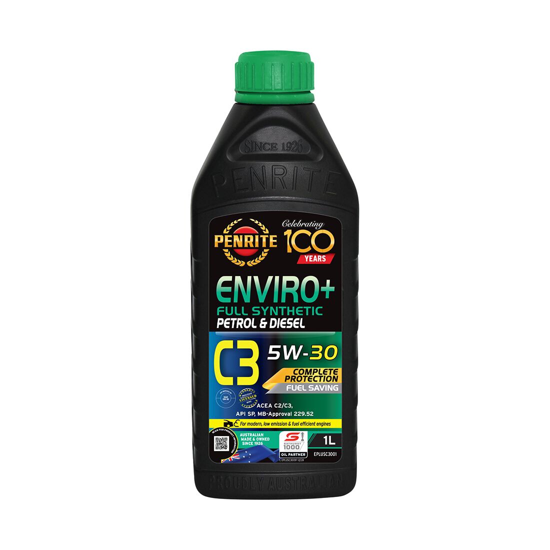 Penrite Enviro+ C3 Engine Oil 5W-30 1 Litre, , scaau_hi-res