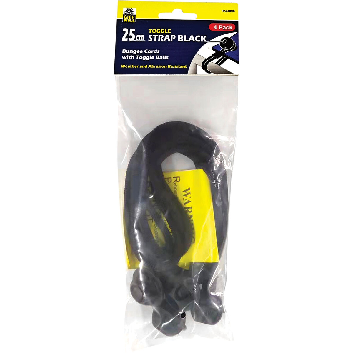 Gripwell Toggle Straps Black 4 pack, , scaau_hi-res