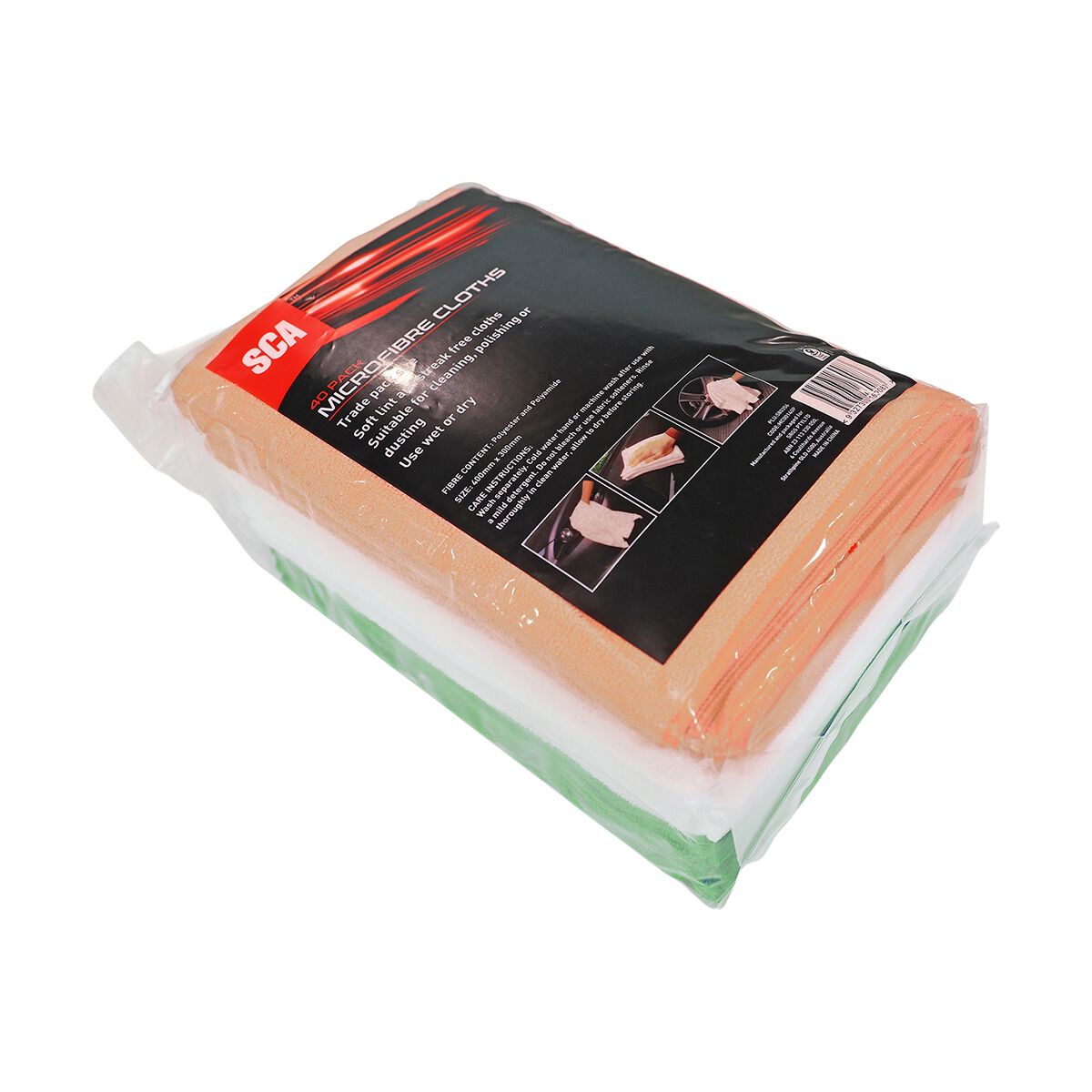 SCA Microfibre Cloths Trade 40 Pack, , scaau_hi-res