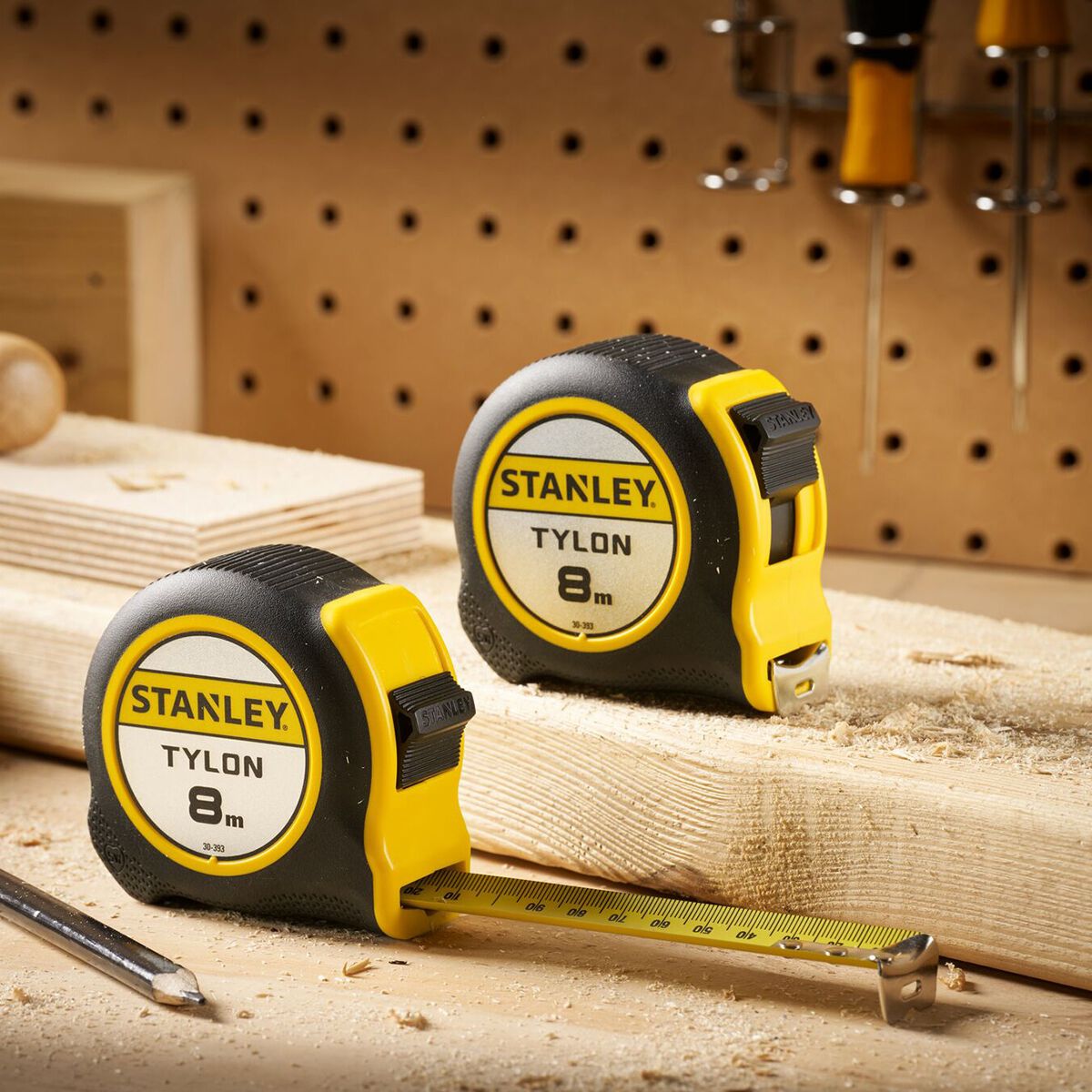 Stanley Tylon Tape Measure 8M 2 Pack, , scaau_hi-res