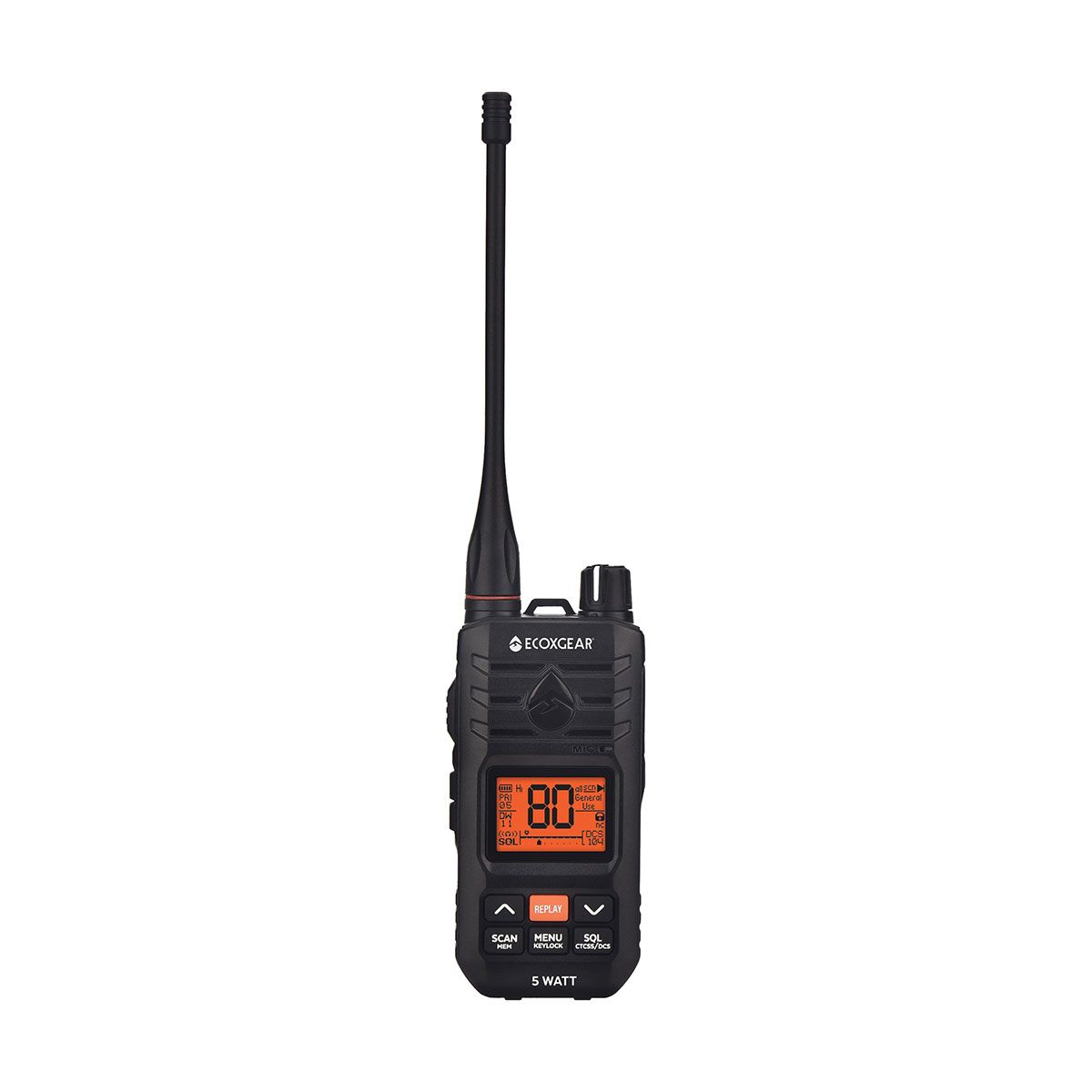 ECOXGEAR EXG510S Handheld 5W UHF Radio Black, , scaau_hi-res
