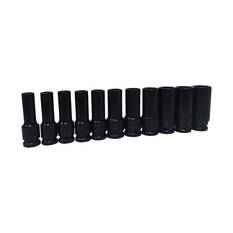 ToolPRO Deep Impact Socket Set 1/2" Drive Metric 11 Piece, , scaau_hi-res