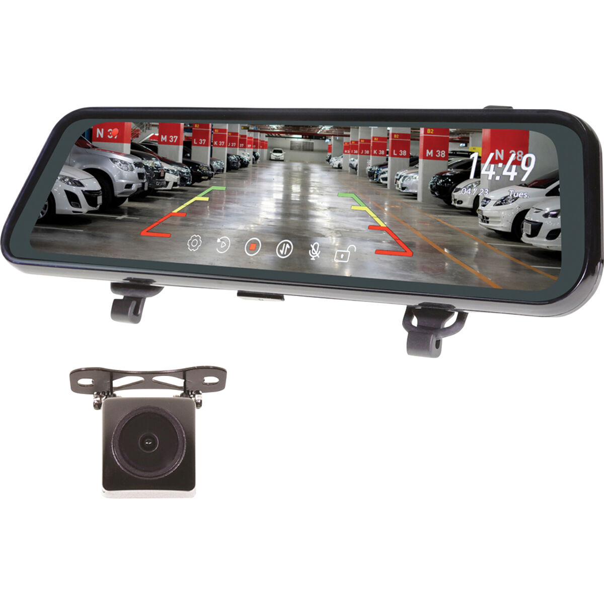 Gator GRV90MKT 9" 1080p Mirror Mounted Wired Rear View & Reversing Camera, , scaau_hi-res