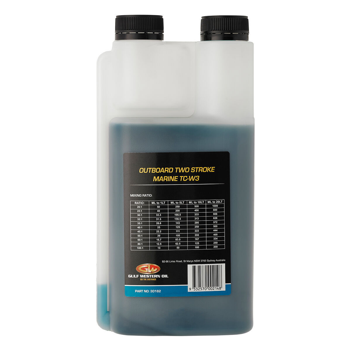 Gulf Western 2 Stroke Outboard Oil - 1 Litre, , scaau_hi-res