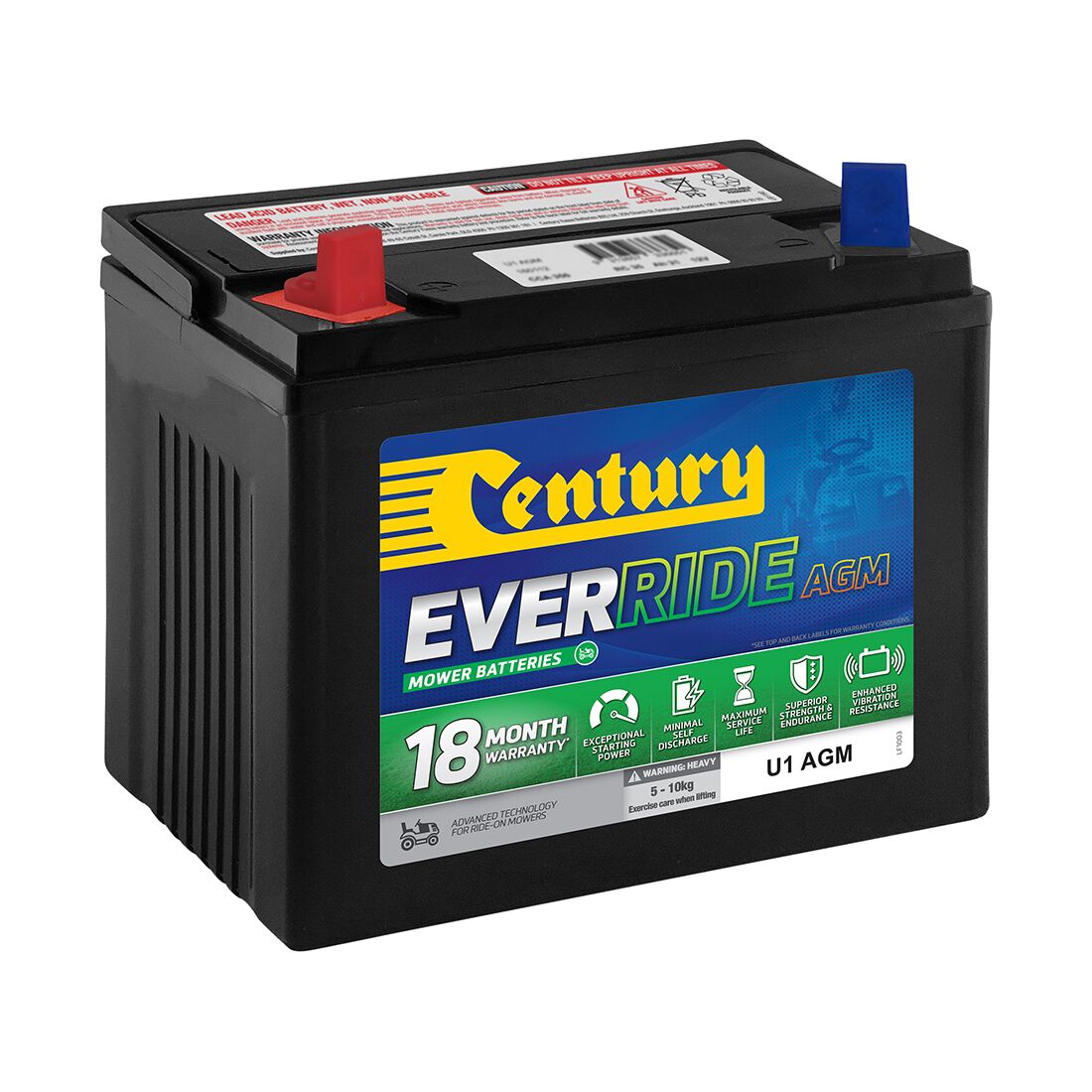 Century EverRide Mower Battery U1 MF, 350CCA, , scaau_hi-res