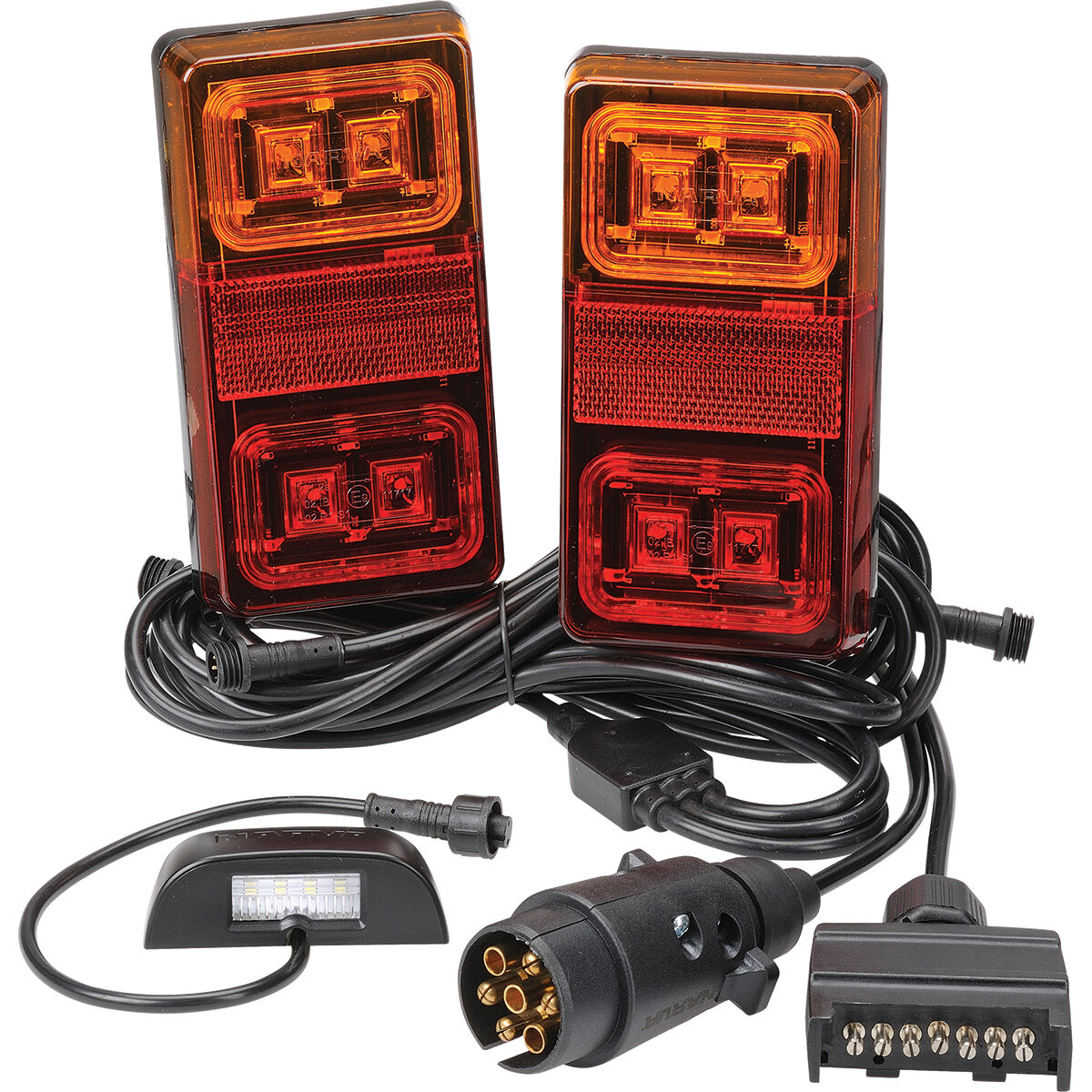 Narva 12V Box Trailer Lamp Plug & Play Kit Rectangular Lamps MDL35, , scaau_hi-res