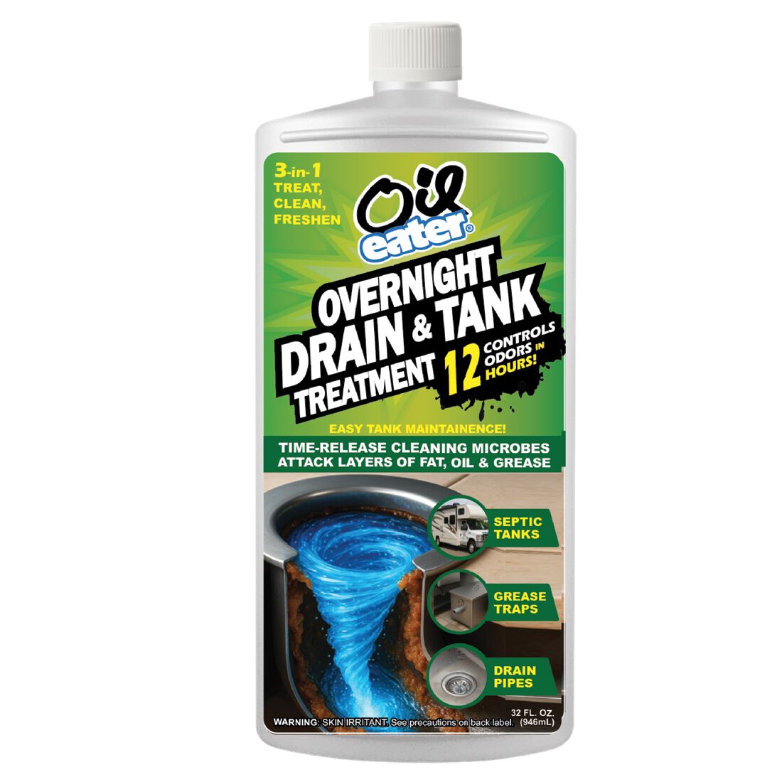 Oil Eater Overnight Drain & Tank Treatment, , scaau_hi-res