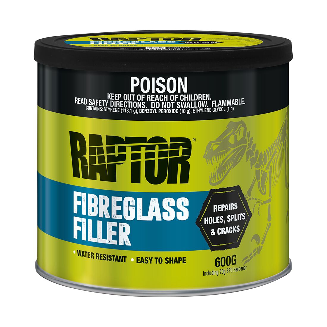 Raptor Fibreglass Filler 600g, , scaau_hi-res