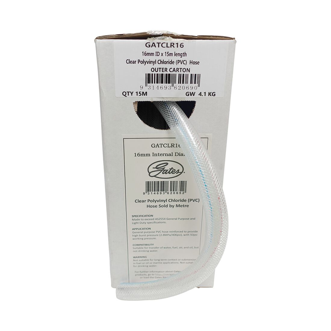 Gates 16mm Clear PVC Hose - Sold by the Metre, , scaau_hi-res