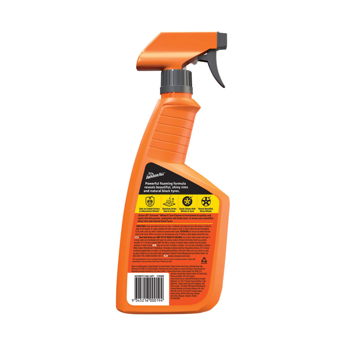 Armor All Extreme Wheel & Tyre Cleaner 500mL, , scaau_hi-res