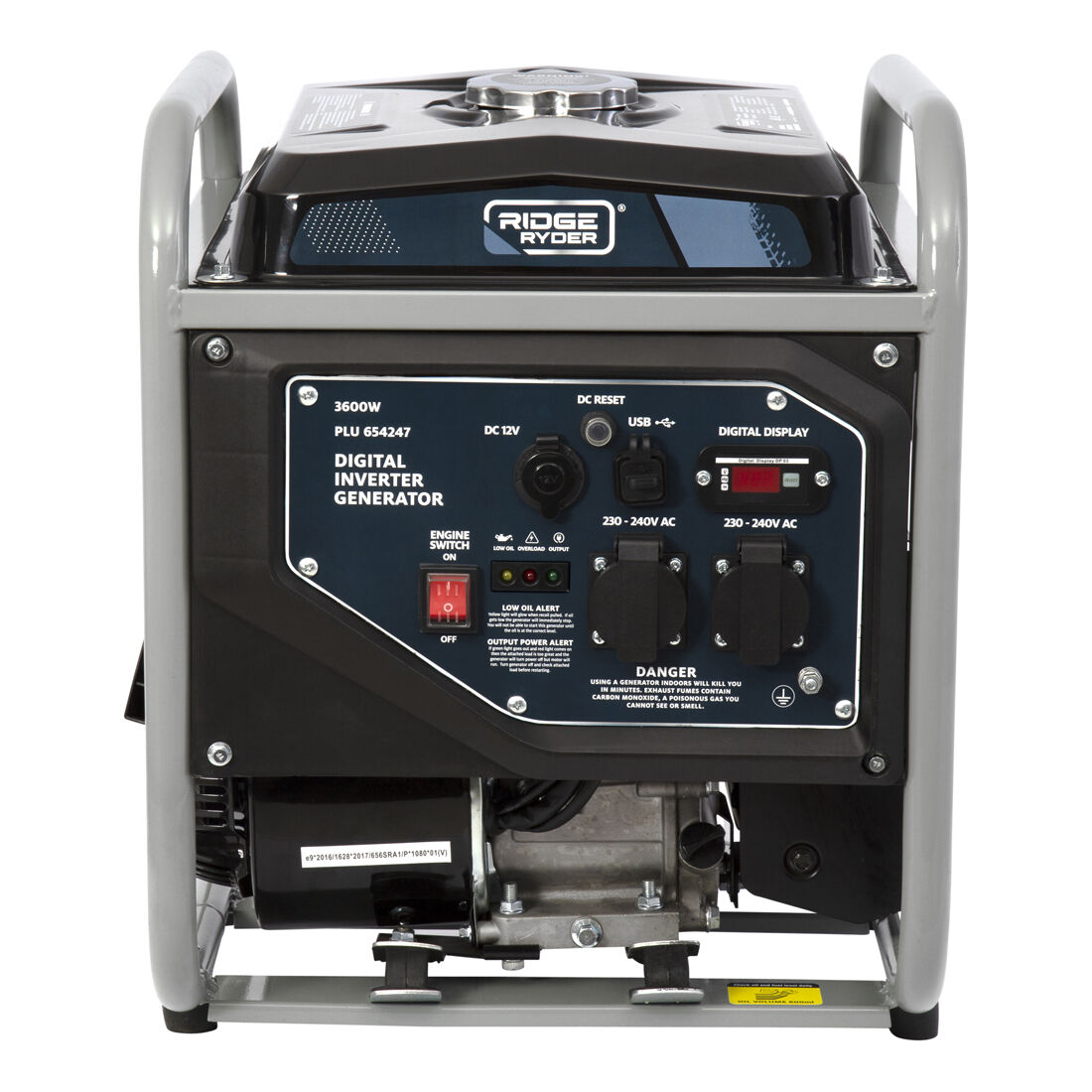Ridge Ryder 3600W Inverter Generator Open Frame, , scaau_hi-res
