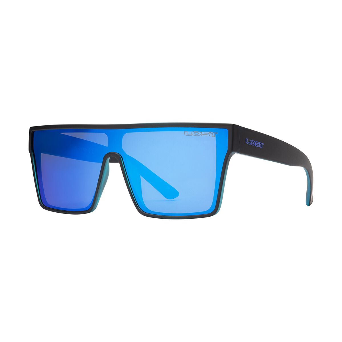 LOST Sunglasses Panorama Blue Mirrior Matt Black, , scaau_hi-res