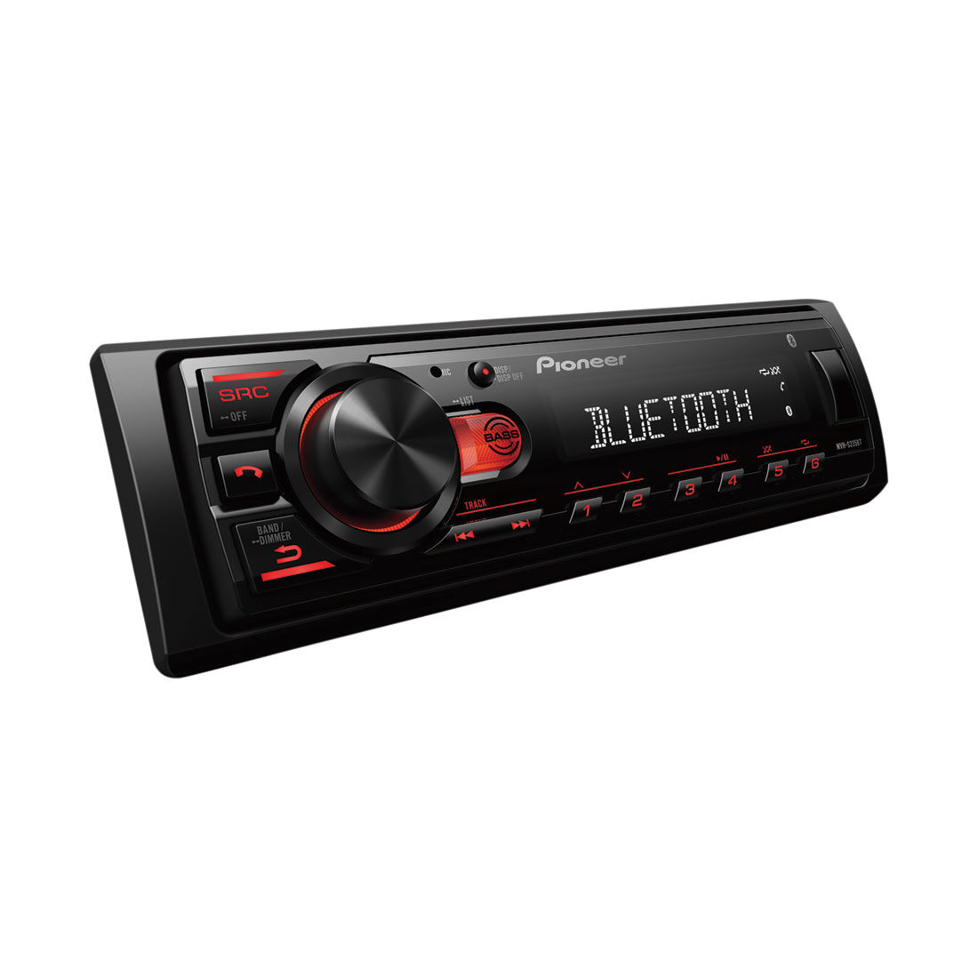 Pioneer MVH-S235BT Single DIN Head Unit With Bluetooth, , scaau_hi-res