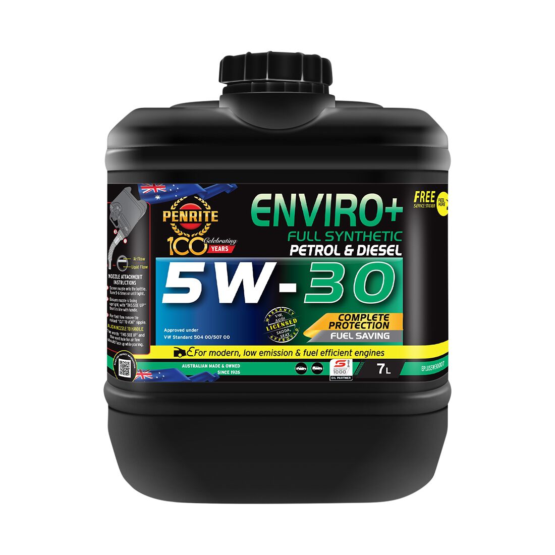 Penrite Enviro+ Engine Oil - 5W-30 7 Litre, , scaau_hi-res