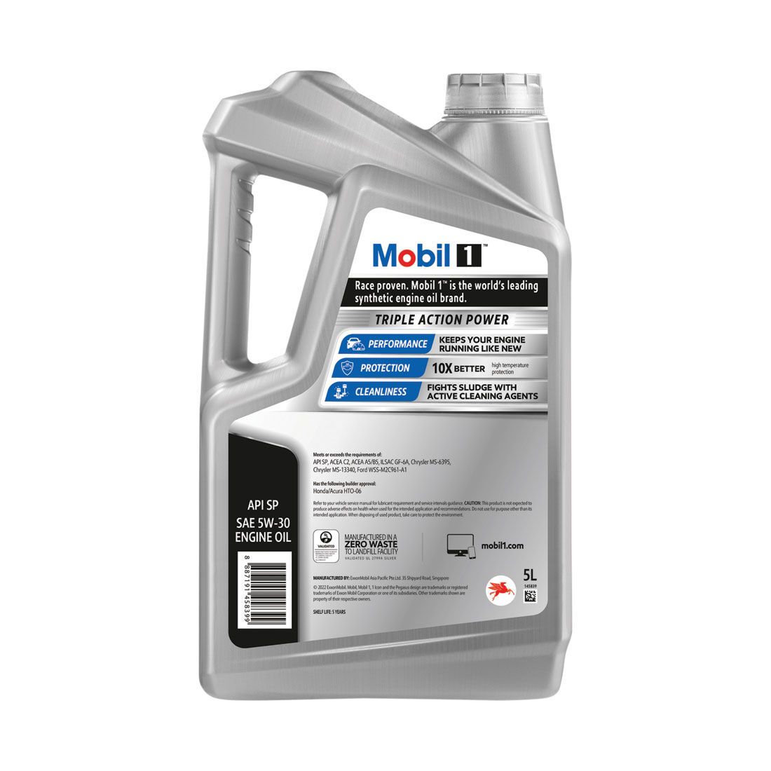 Mobil 1 Triple Action Power Engine Oil 5W-30 5 Litre, , scaau_hi-res