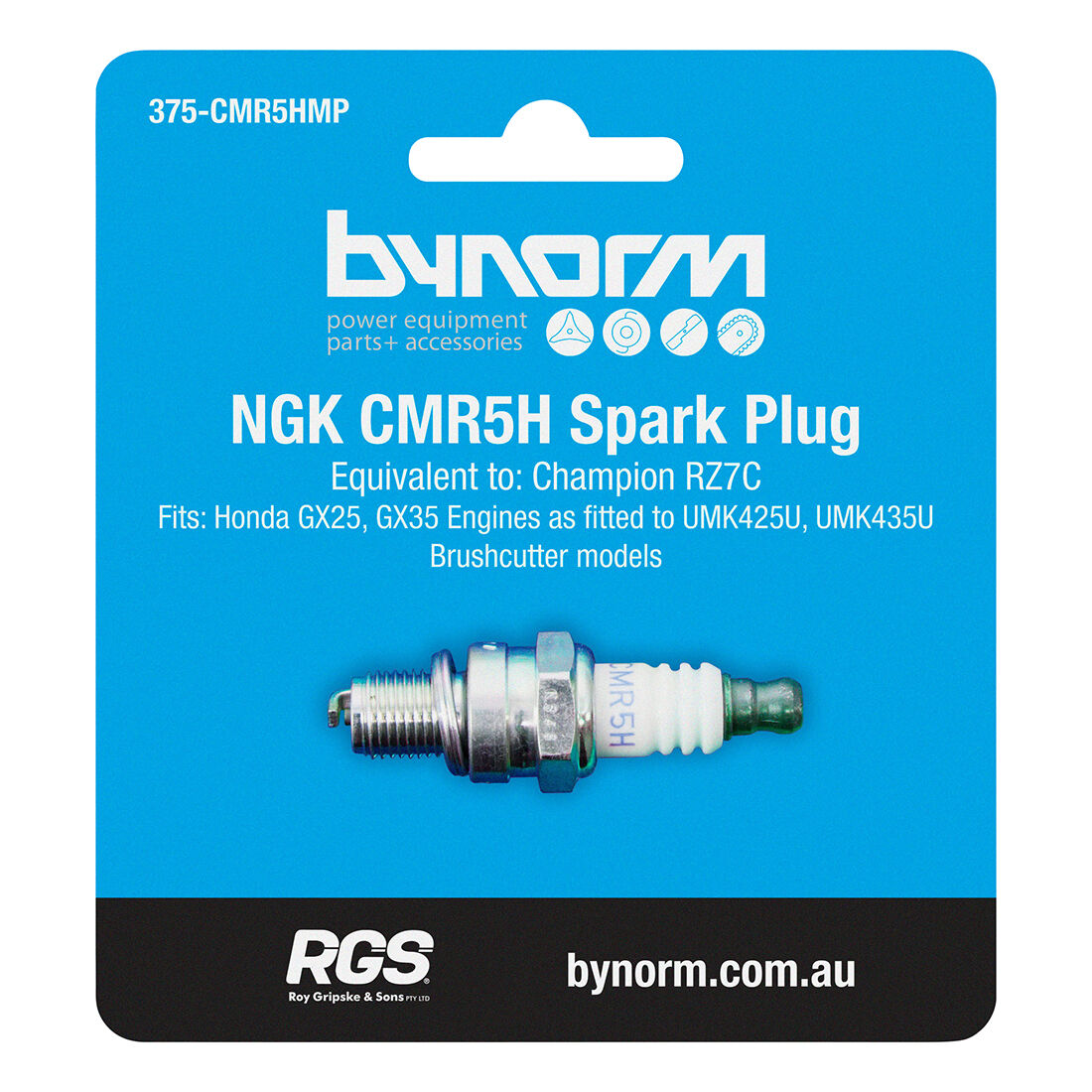 Bynorm NGK CMR5H Mower Spark Plug, , scaau_hi-res