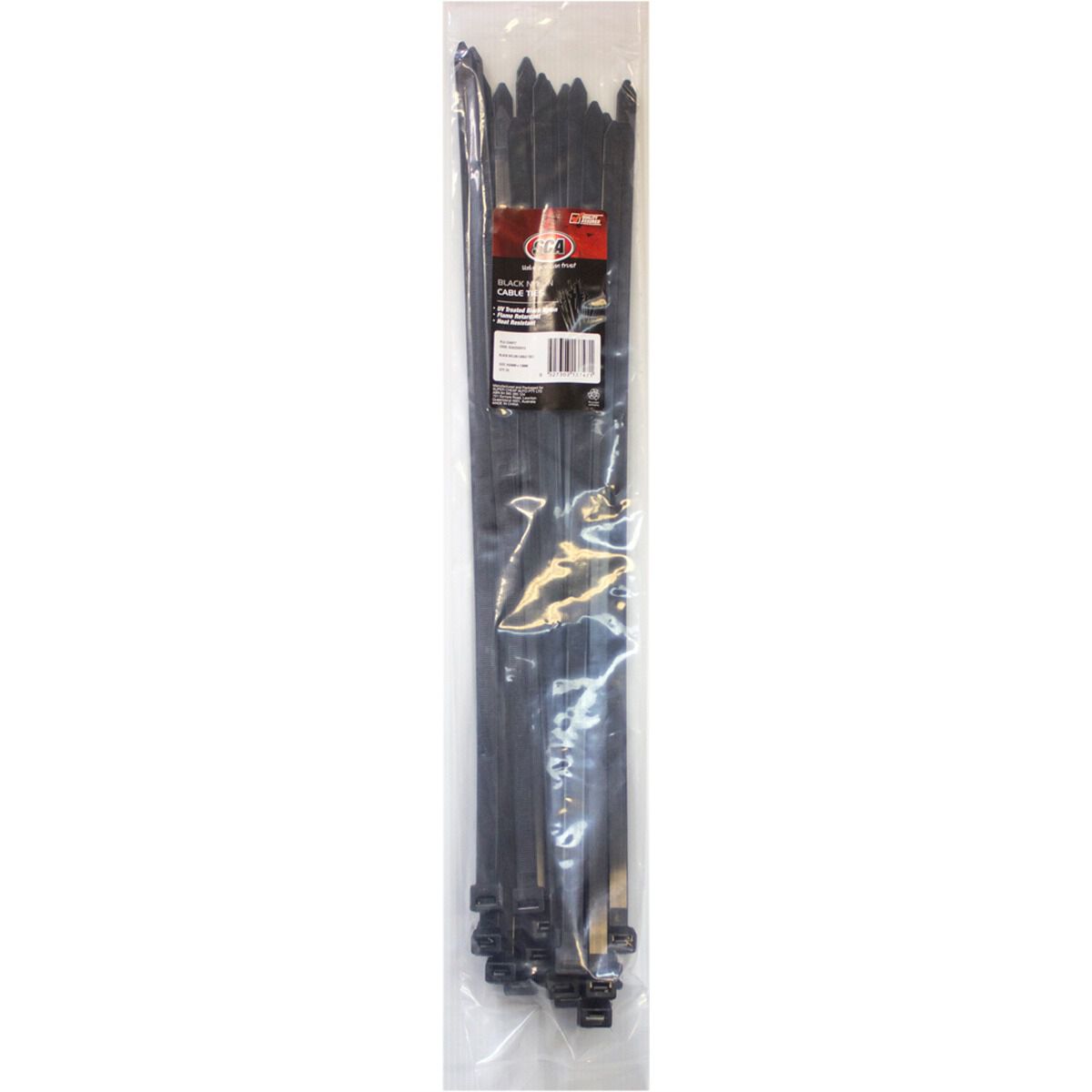 SCA Cable Ties - Black, 530mm x 9.0mm, 25 Pack, , scaau_hi-res