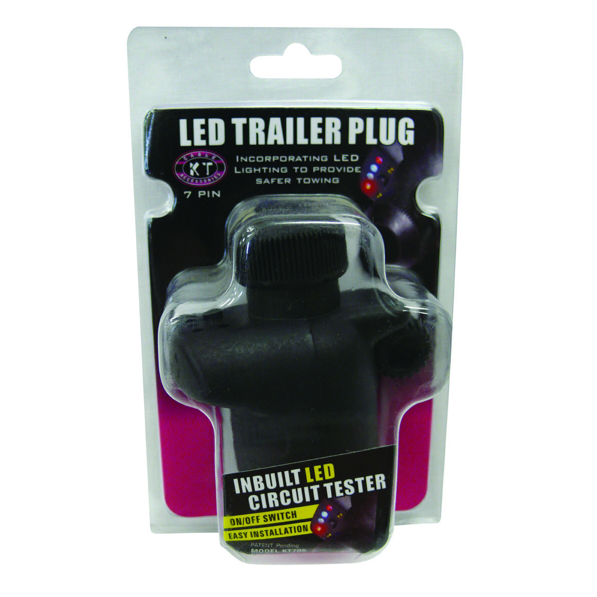 KT Cable Trailer Plug 7 Pin Large Round LED, , scaau_hi-res