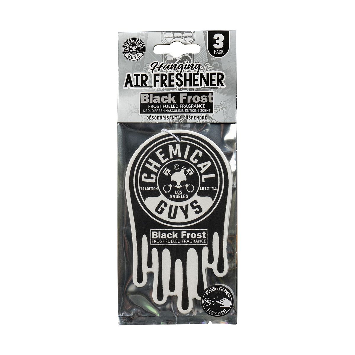 Chemical Guys Air Freshener 3 Pack Black Frost, , scaau_hi-res