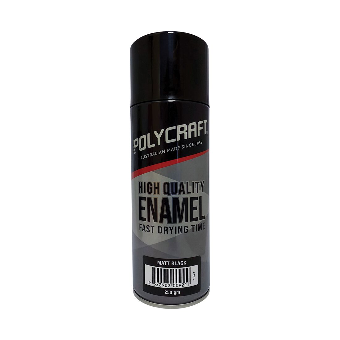 Polycraft High Quality Enamel Spray Paint - Matte Black, , scaau_hi-res