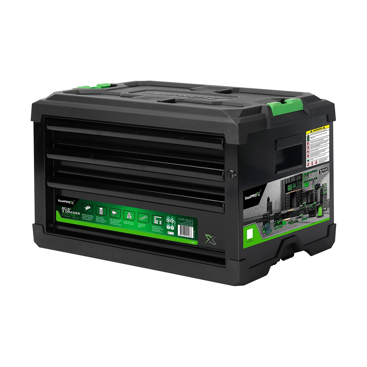 ToolPRO-X Metal Modular Storage System - 2 Shallow & 1 Deep Drawer, , scaau_hi-res